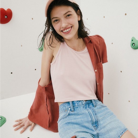 COPY - Madewell Silk Puff-Sleeve Camp Shirt - Picture 5 of 6